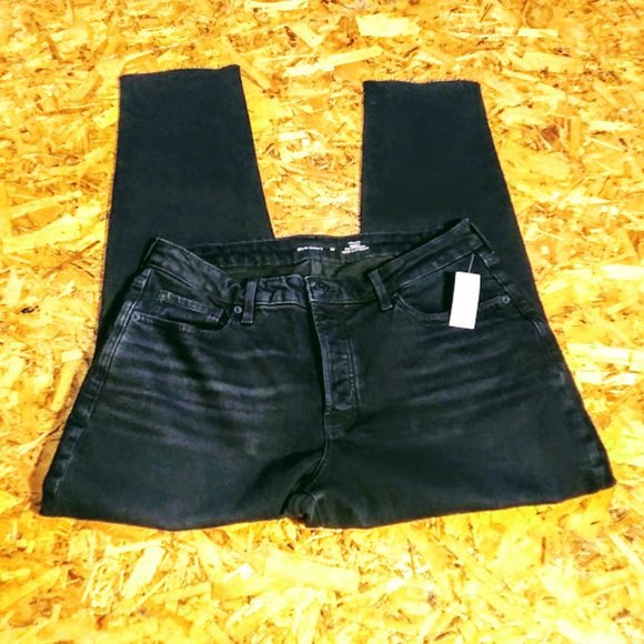 *OLD NAVY CURVY*O.G. STRAIGHT JEANS*DISTRESSED *WOMEN 14W*BUTTON FLY*NWT* - Picture 2 of 11